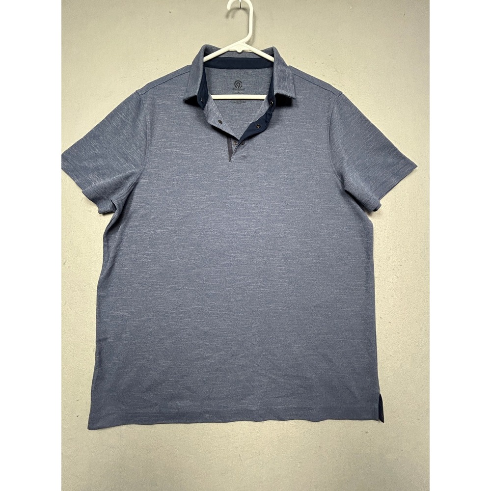 Champion C9 Polo Shirt 100% Polyester Blue Heather Large Mens